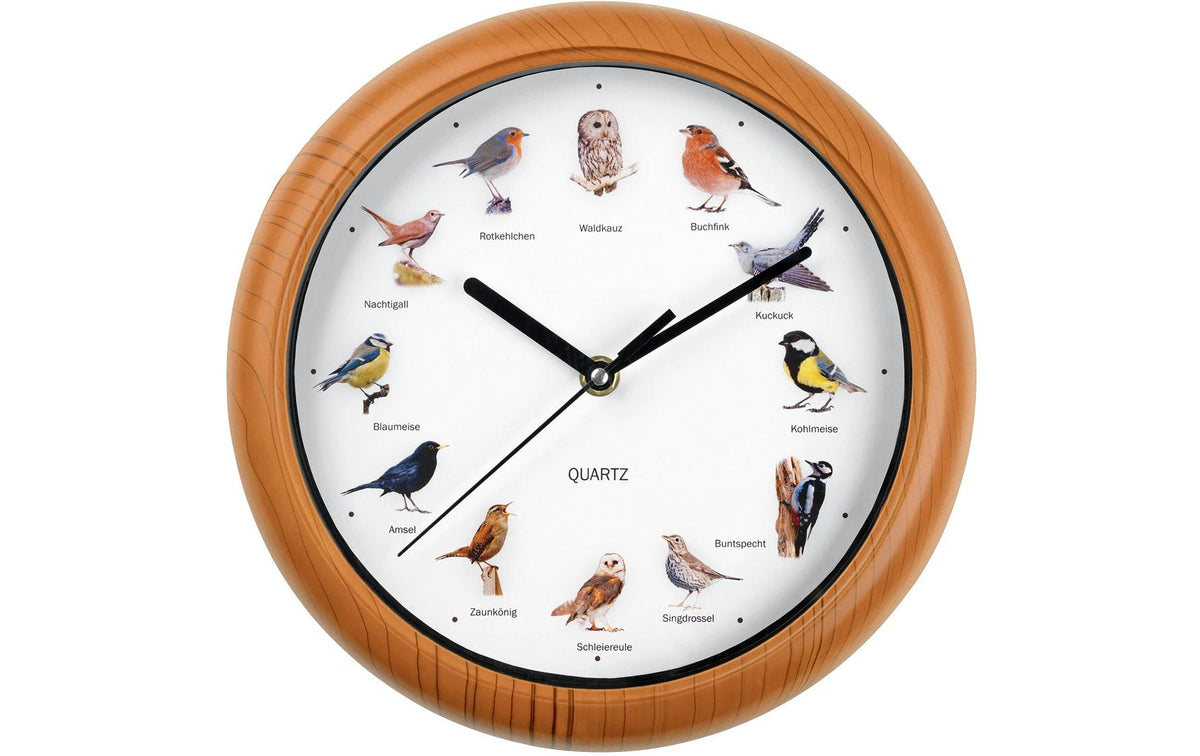 EASYmaxx Wanduhr mit Vogelstimmen