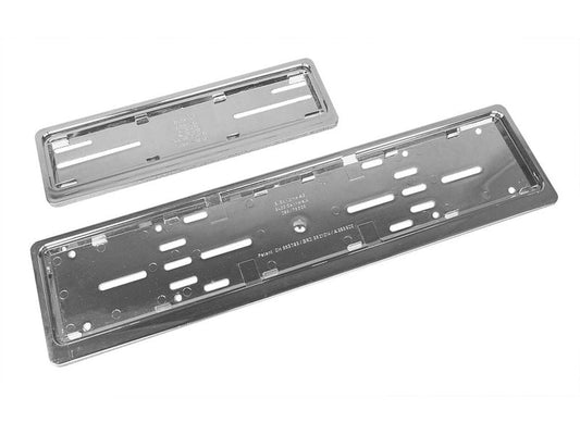 TopLine | Nummerrahmen verchromt Set | 30 x 8 / 50 x 11 cm