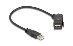 Delock | Keystone Modul USB 2.0 St zu Bu | USB 2.0, Bu 45° gewinkelt , 30 cm Kabel