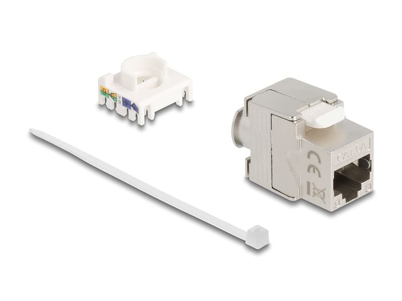 Delock | Keystone Modul RJ45 Cat.6A Bu zu LSA | Cat.6A, AWG22, STP, LSA, Zink