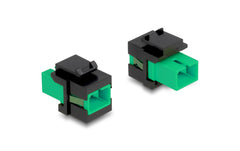 Delock | Keystone Modul LWL SC zu SC Bu/Bu | SC Simplex. grün / schwarz