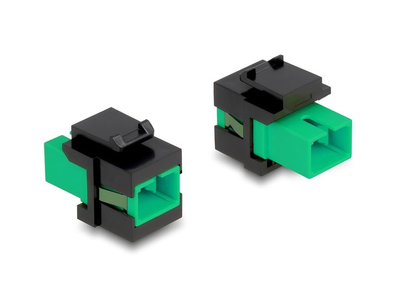 Delock | Keystone Modul LWL SC zu SC Bu/Bu | SC Simplex. grün / schwarz