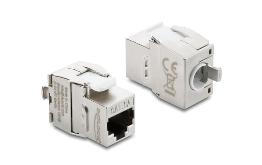 Delock | Keystone Modul RJ45 Cat.6A Bu zu LSA | Cat.6A, AWG22, STP, LSA, Zink