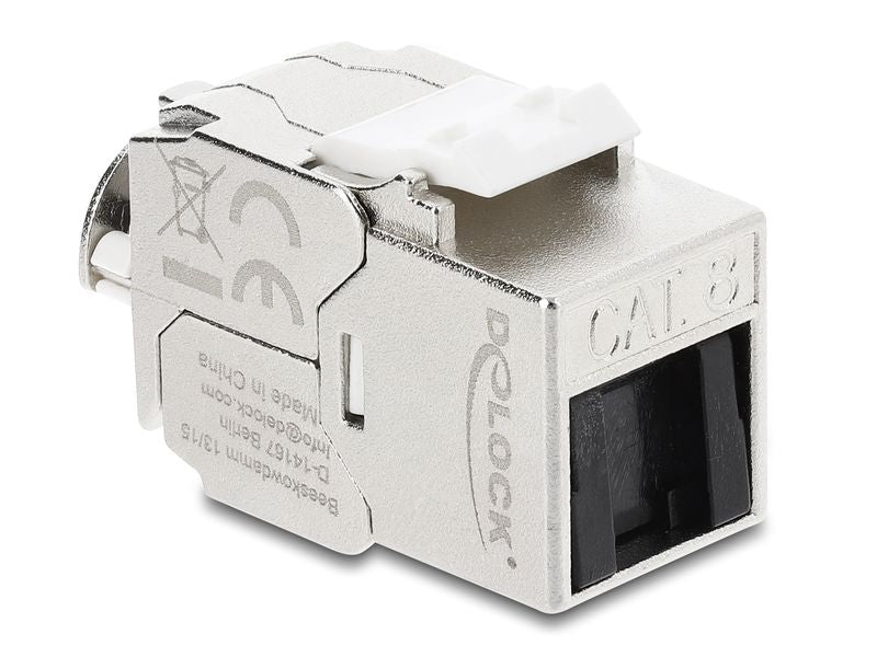 Delock | Keystone Modul RJ45 Cat8.1 Bu zu LSA | Cat.8.1, AWG22, STP, LSA, Zink, Staubschutz