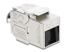 Delock | Keystone Modul RJ45 Cat8.1 Bu zu LSA | Cat.8.1, AWG22, STP, LSA, Zink, Staubschutz