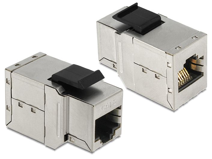 Delock | Keystone Modul RJ45 Cat.6 Bu zu Bu | Cat.6, STP, Metall