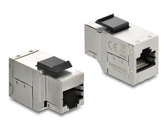 Delock | Keystone Modul RJ45 Cat.6A Bu zu Bu | Cat.6A, STP, Kunststoff Latch