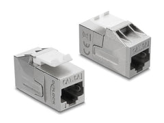 Delock | Keystone Modul RJ45 Cat.6A Bu zu Bu | Cat.6A, STP, Zink