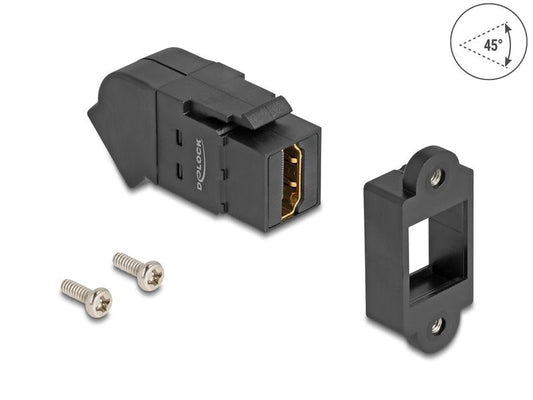 Delock | Keystone Modul HDMI 8K 60Hz 45° | 8K, 60Hz, 45° gewinkelt, Einbau
