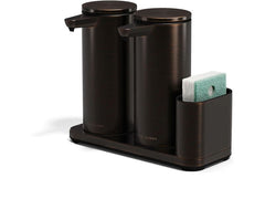 Simplehuman | Sensorspender mit Caddy,2x414 ml | Bronze, Edelstahl