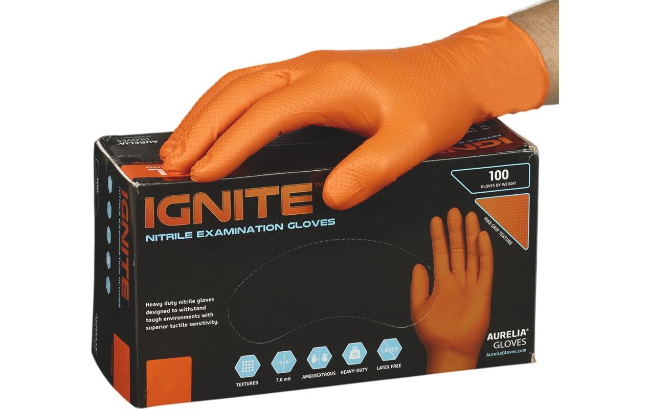 IGNITE, Einweghandschuh Max Grip Nitril, M,