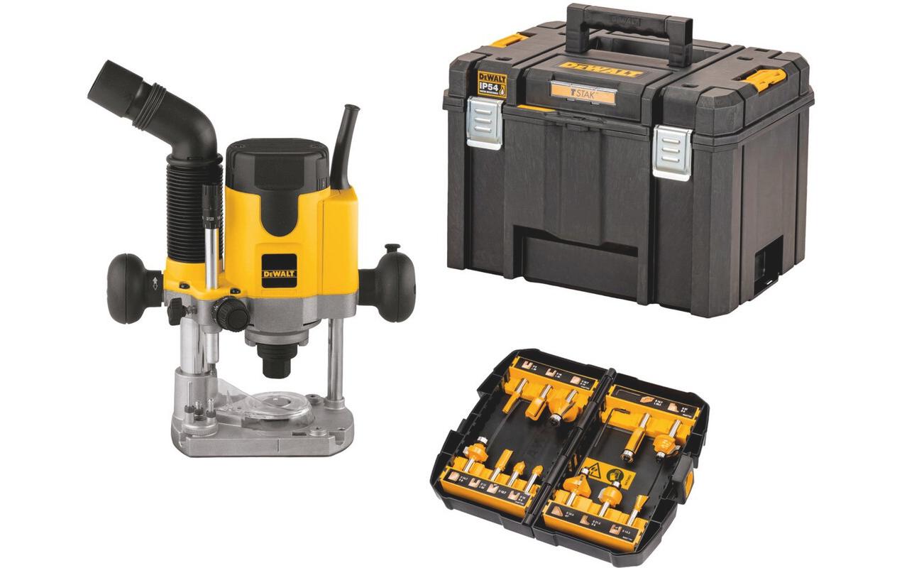 DeWalt Oberfräse 1100 Watt incl. Fräserset