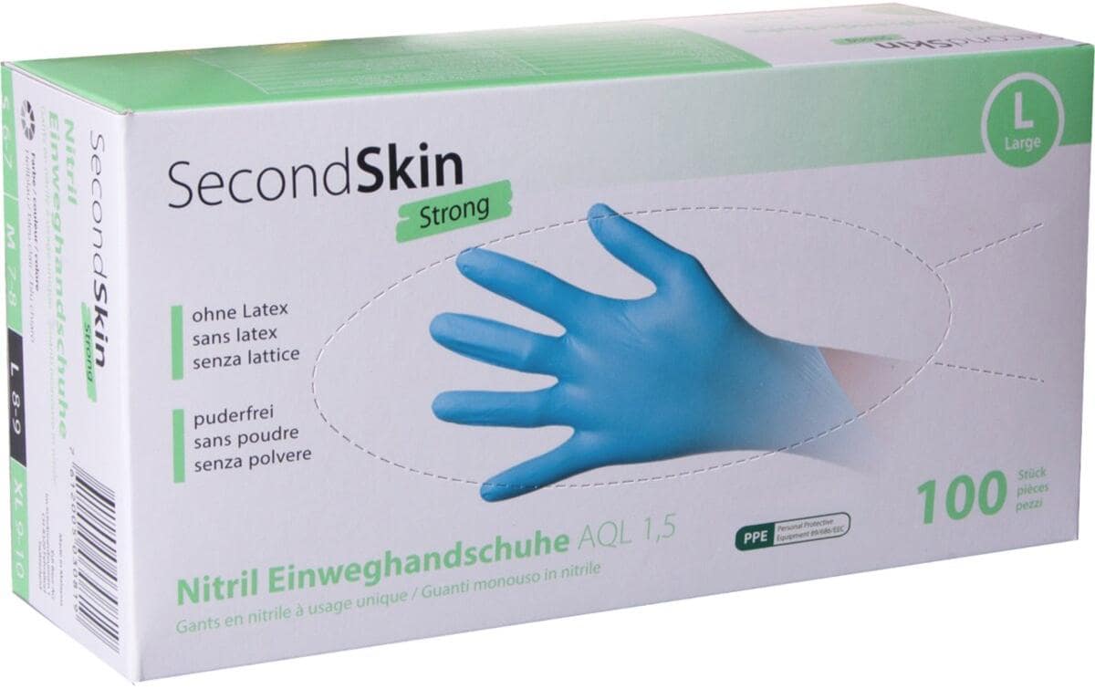 SecondSkin, Einweghandschuh Nitril Strong L