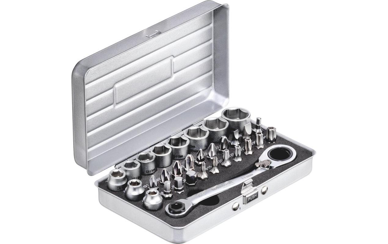 TECHNOCRAFT Steckschlüssel-Satz SLIM 1/4