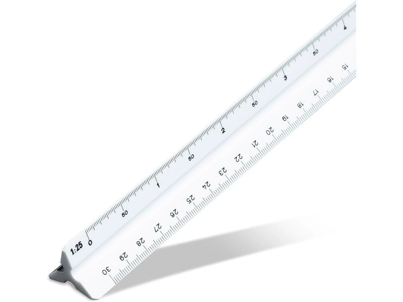 Aristo | Dreikantmassstab Architektur 30cm | 1:20:25:50:75:100:125