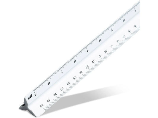 Aristo | Dreikantmassstab Architektur 30cm | 1:20:25:50:75:100:125