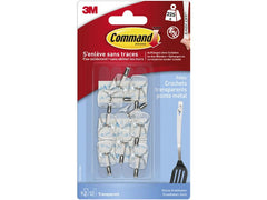 Command | Kleine Haken, transparent | mit transparenten Strips, 17067CLRFGN