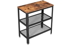 VASAGLE | Beistelltisch Industrial | 60x30x60 cm, Stahl, Spanplatte