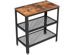 VASAGLE | Beistelltisch Industrial | 60x30x60 cm, Stahl, Spanplatte