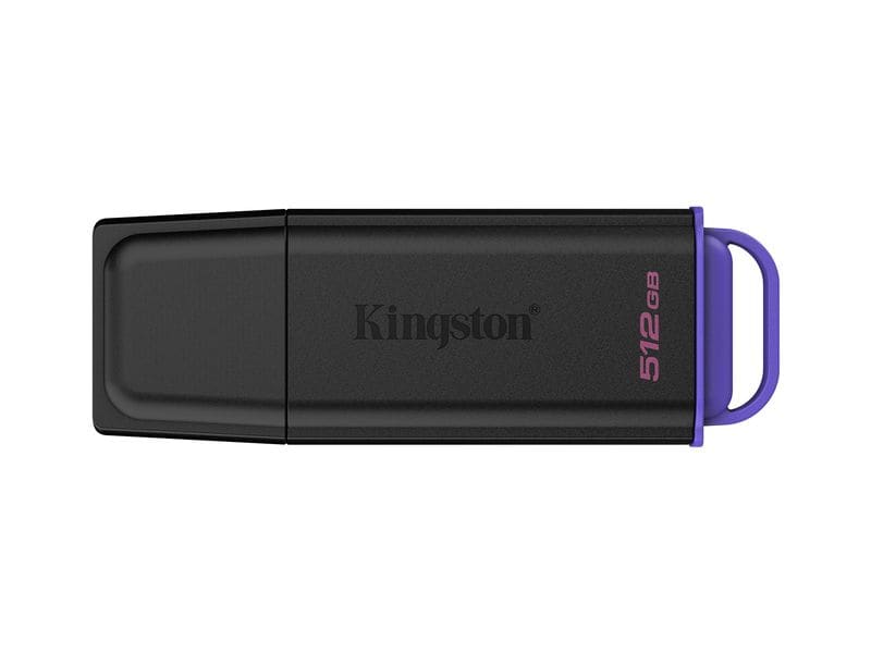 Kingston | Portable DT Exodia 512GB, USB 3.2 | mit Schutzkappe & Schlüsselring (purple)