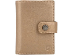 Valenta | Card Wallet Leather MagSafe | Luxe Metallic Sand