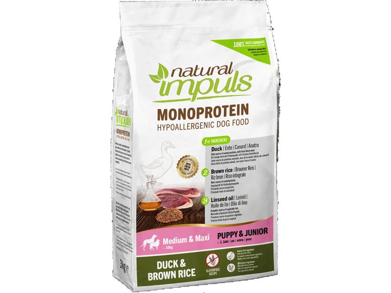 Natural Impuls | Puppy Med/Max Ente | 3 Kg
