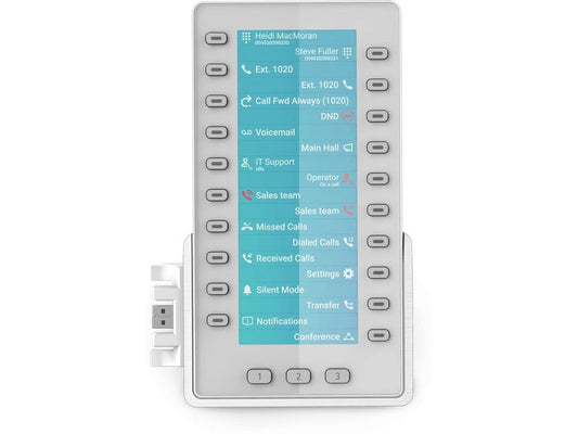 snom | D8C weiss | USB-Zusatztastenfeld, Farbdisplay