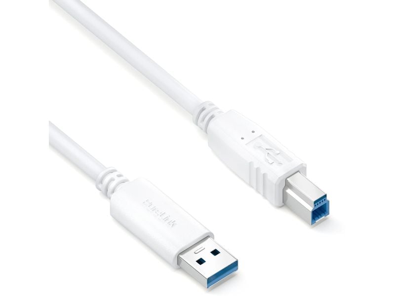 PureLink iSeries | Purelink USB-Kabel A-B, 1.0m | iSerie, 3.2 Gen1, 3A/5V/15W, weiss