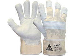 Hase | Safety 12Paar Arbeitshandschuh Hage 10 | Narbenleder, Doppelnähte Innenhandfutter