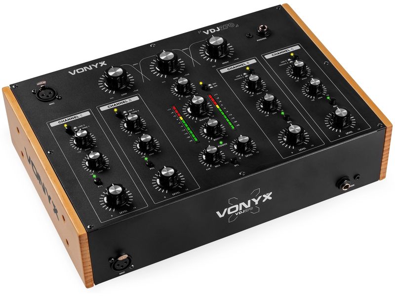 Vonyx | VDJ270 | DJ Mixer, Rotary, 4-Kanal, BT