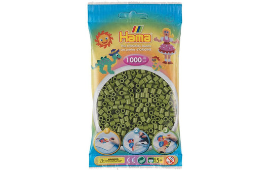 Hama | Bügelperlen Midi Olive, 1000 Stück