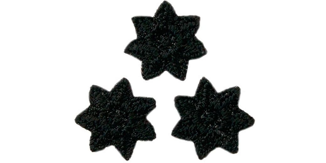Mono-Quick | Monoquick Aufbügelbild Mini | 3 Sternchen, schwarz