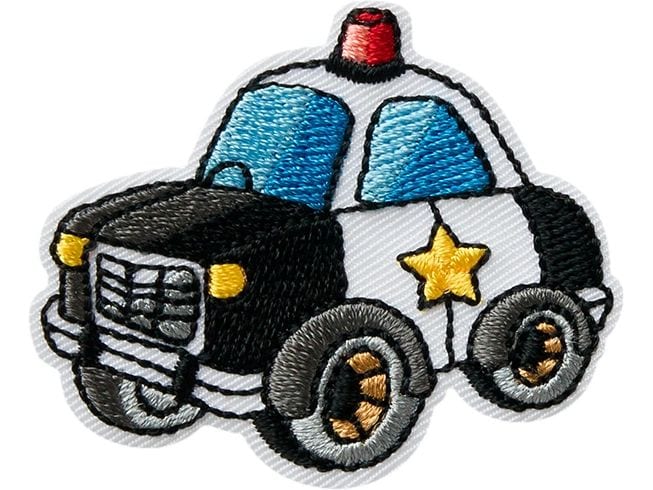 Mono-Quick | Monoquick Aufbügelbild Mini | Polizeiauto