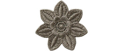 Mono-Quick | Monoquick Aufbügelbild Mini | Blume, Grau