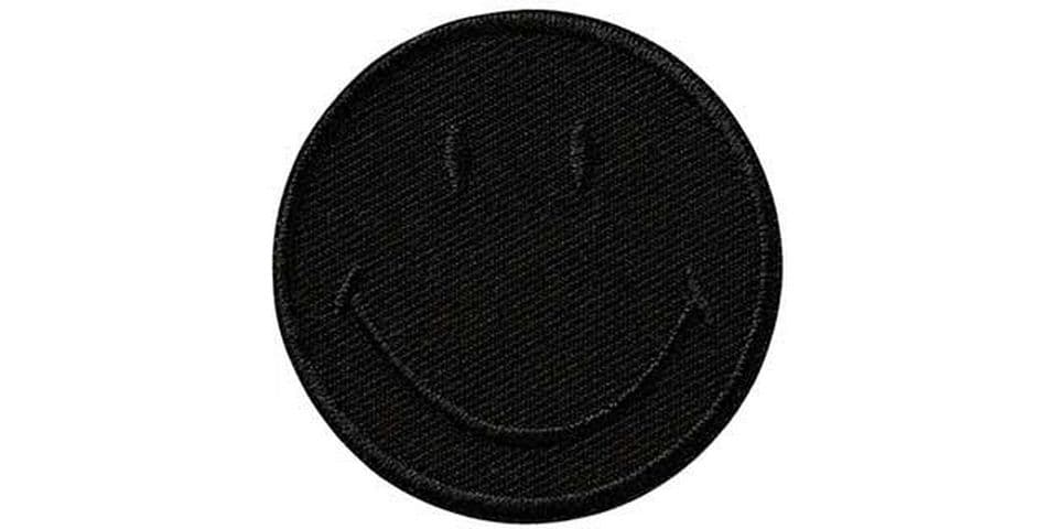 Mono-Quick | Monoquick Aufbügelbild | Smiley, schwarz