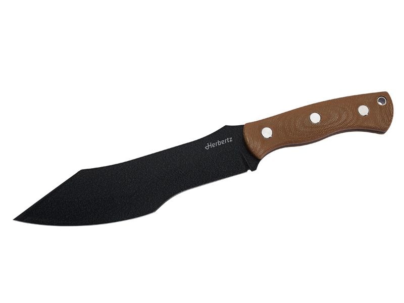 Herbertz | Bushcraft- und Survivalmesser D2 | desert micarta
