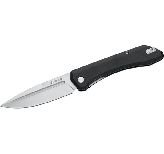 Herbertz | Outdoor-Taschenmesser Liner Lock | schwarz G10