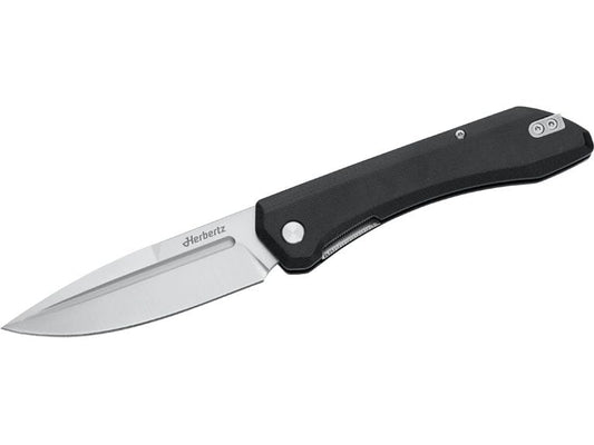 Herbertz | Outdoor-Taschenmesser Liner Lock | schwarz G10