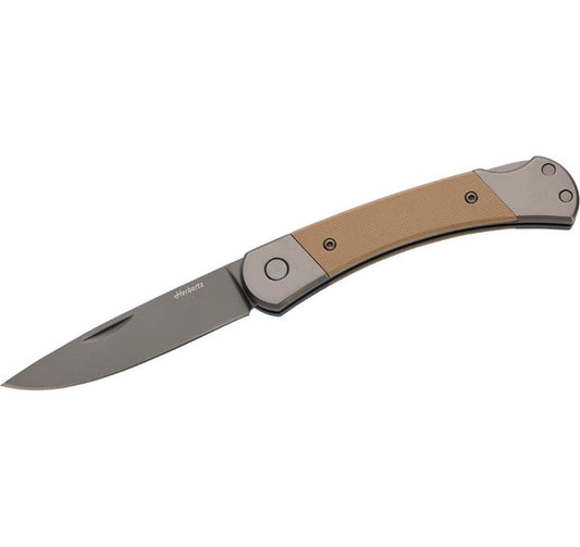 Herbertz | Taschenmesser Titanbeschichtung Grey D2 | Medium, Sand