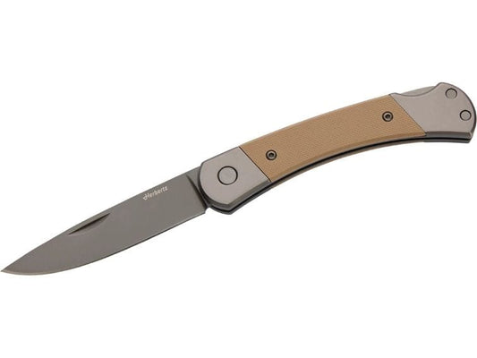 Herbertz | Taschenmesser Titanbeschichtung Grey D2 | Medium, Sand