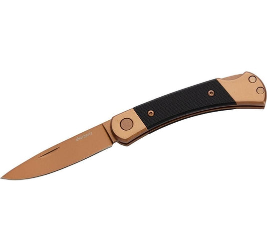 Herbertz | Taschenmesser Titanbeschichtung | Rosengold D2, Small, Black