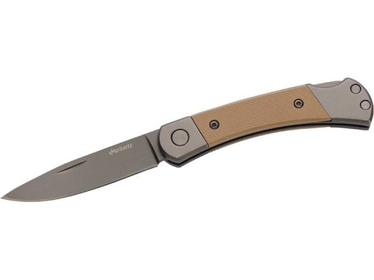 Herbertz | Taschenmesser Titanbeschichtung Grey D2 | Small, Sand