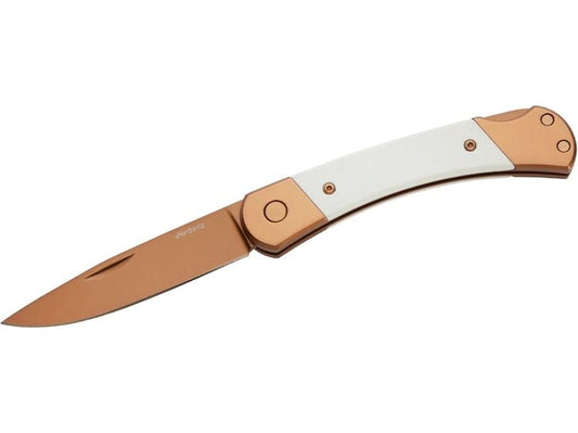 Herbertz | Taschenmesser Titanbeschichtung | Rosengold D2, Medium, White
