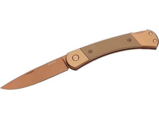 Herbertz | Taschenmesser Titanbeschichtung | Rosengold D2, Medium, Sand