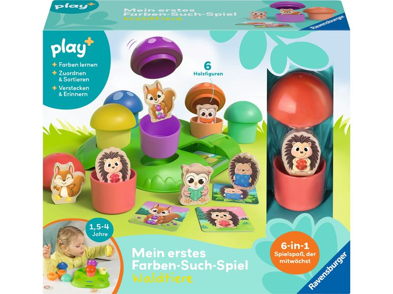 play+ | Farben-Such-Spiel: Waldtiere