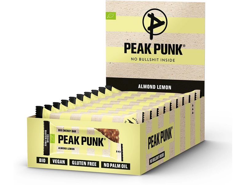 PEAK PUNK | Bio Energy Bar - Almond Lemon | 15 x 38 g