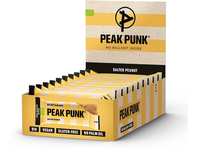PEAK PUNK | Bio Oat Flapjack - Salted Peanut | 12x 60g