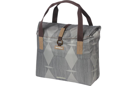 BASIL | Elegance 20-26L beige/grau | Gepäckträgertasche, 36x33x13cm