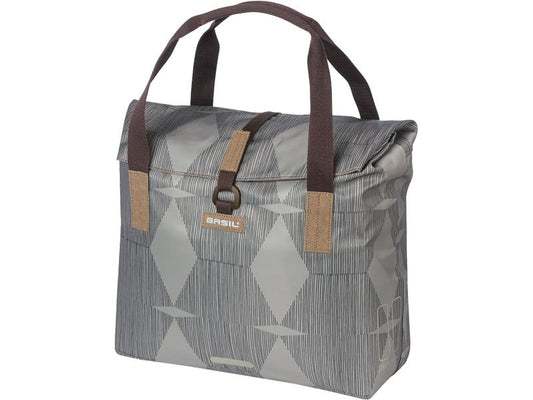 BASIL | Elegance 20-26L beige/grau | Gepäckträgertasche, 36x33x13cm