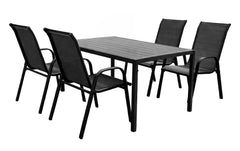 COCON | Gartentisch-/Gartenstuhl Set | 1x Gartentisch, 2x 2er Set Gartenstühle